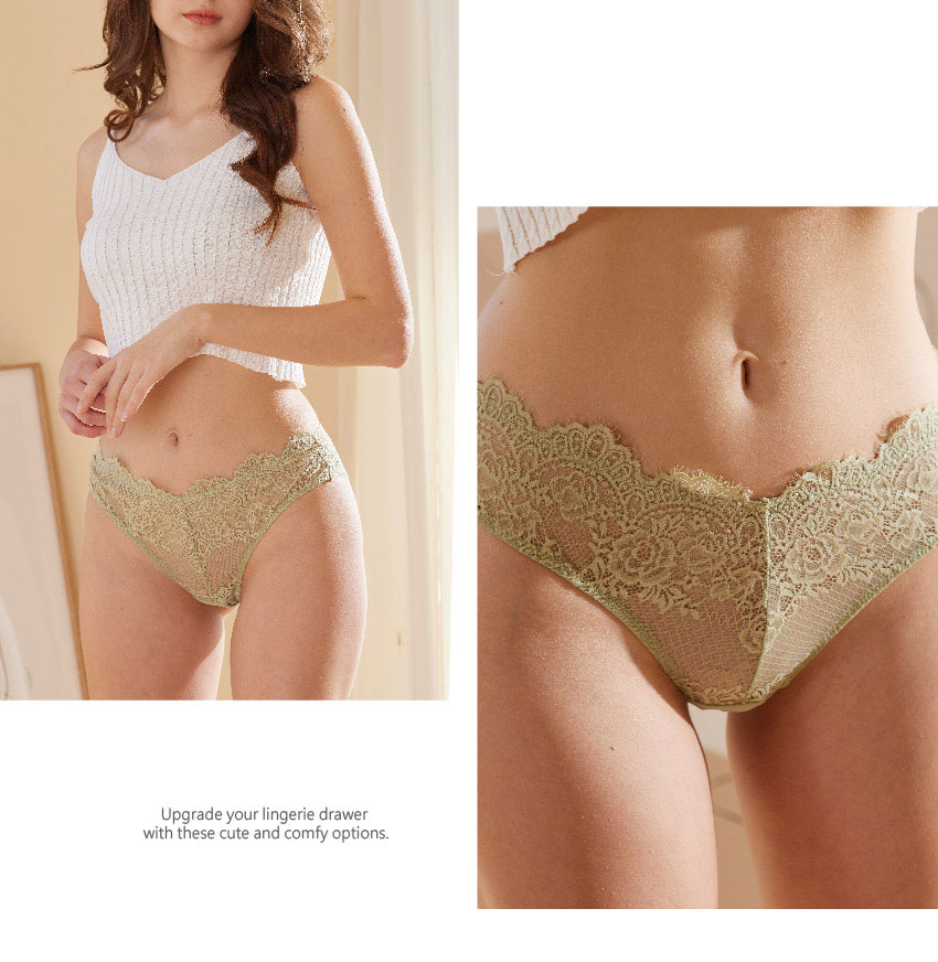 三角造型性感蕾絲丁字褲