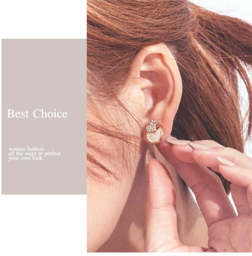 925銀針．陶醉心鑽．銀針耳飾 耳環