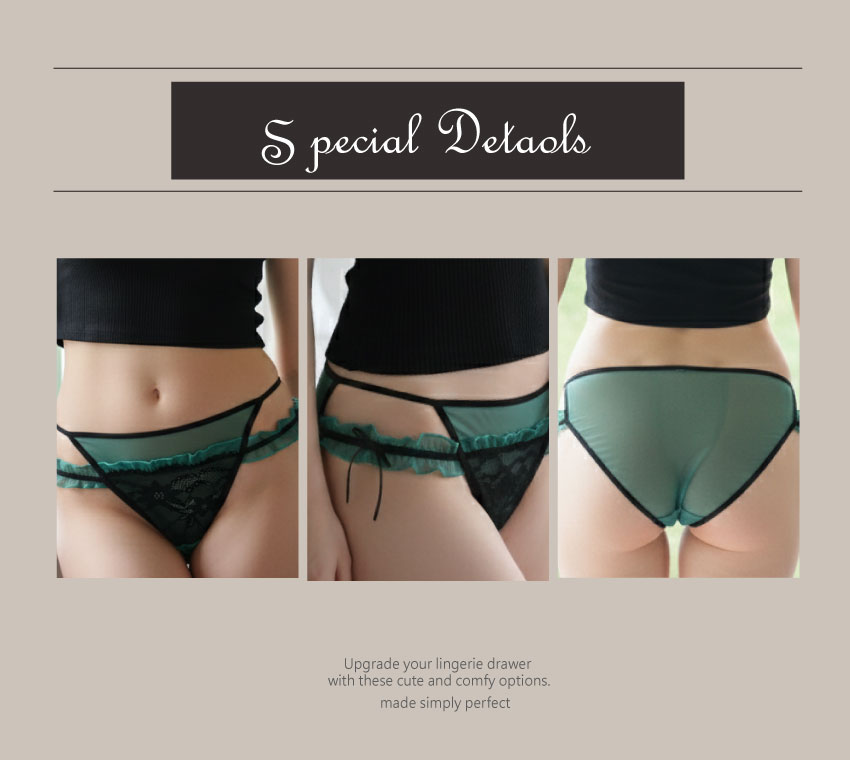 小浪漫蕾絲簍空蕾絲低腰三角褲 (紫色) M-L