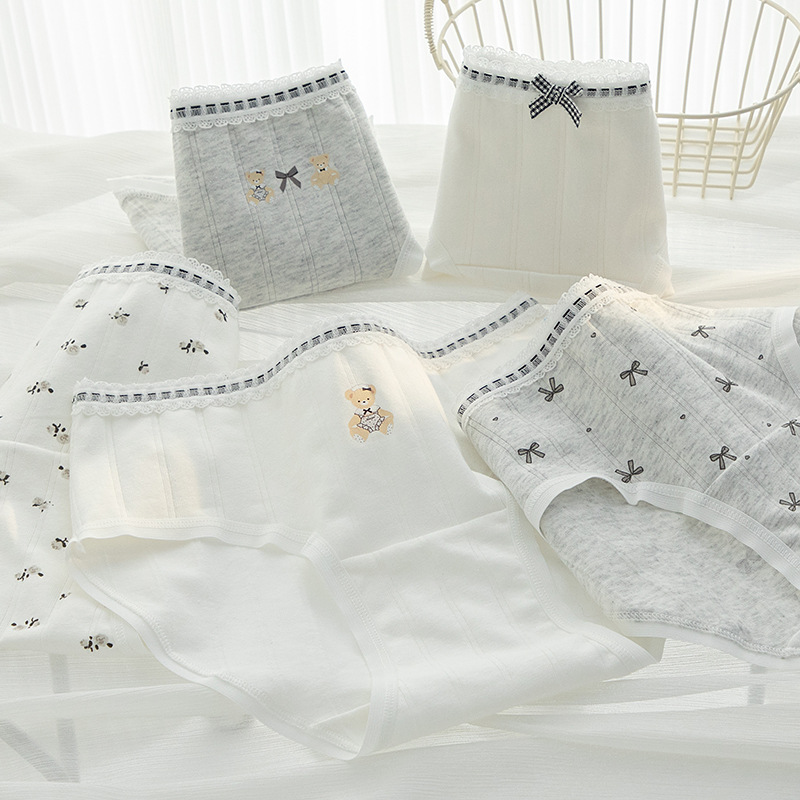 Cotton ss 灰熊熊棉質三角內褲(淺灰色) L-XL