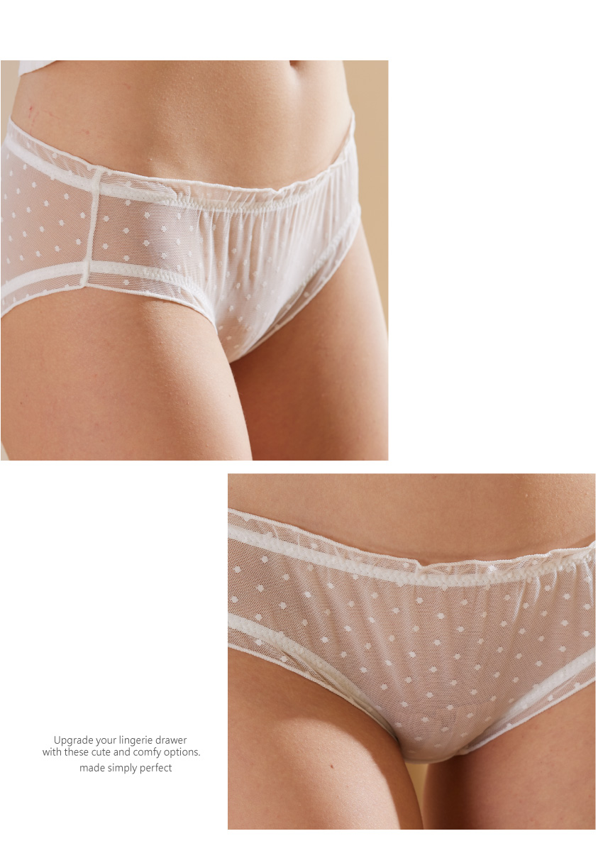 日系高透氣網紗蝴蝶結可愛性感三角褲 () M-XL