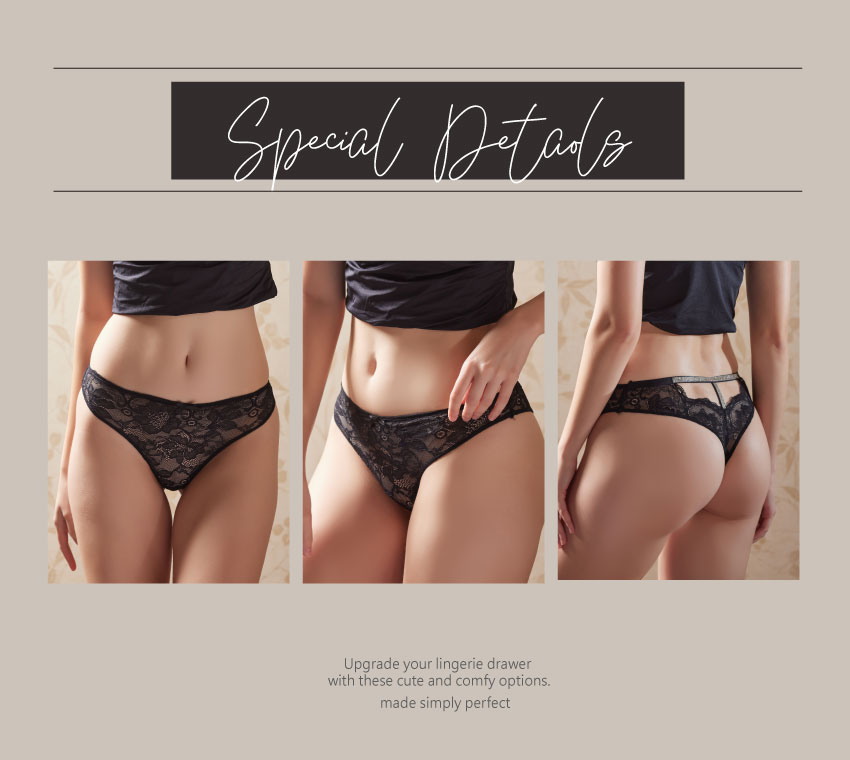 T鑽鏤空蕾絲低腰蕾絲丁字褲(粉色) M-L