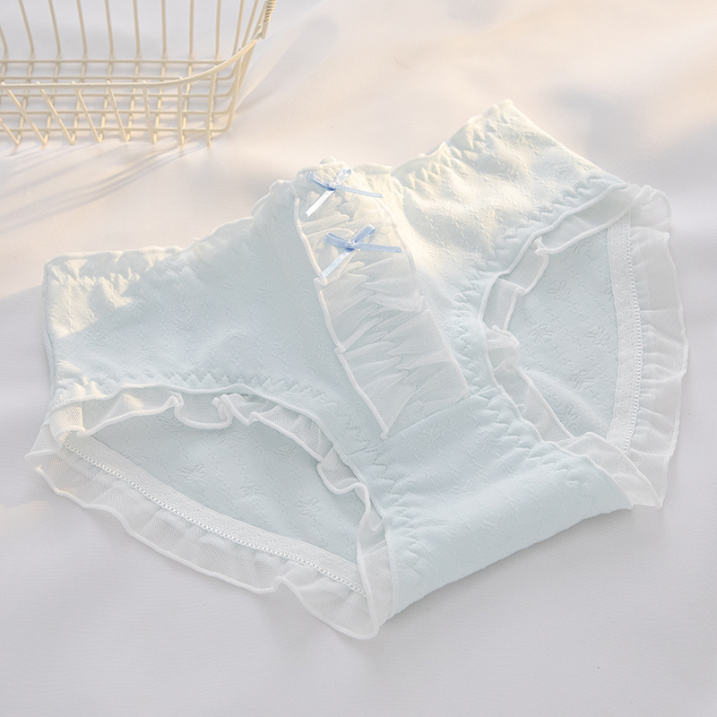 Cotton ss 雙蝴蝶棉質三角內褲(藍色) L-XL