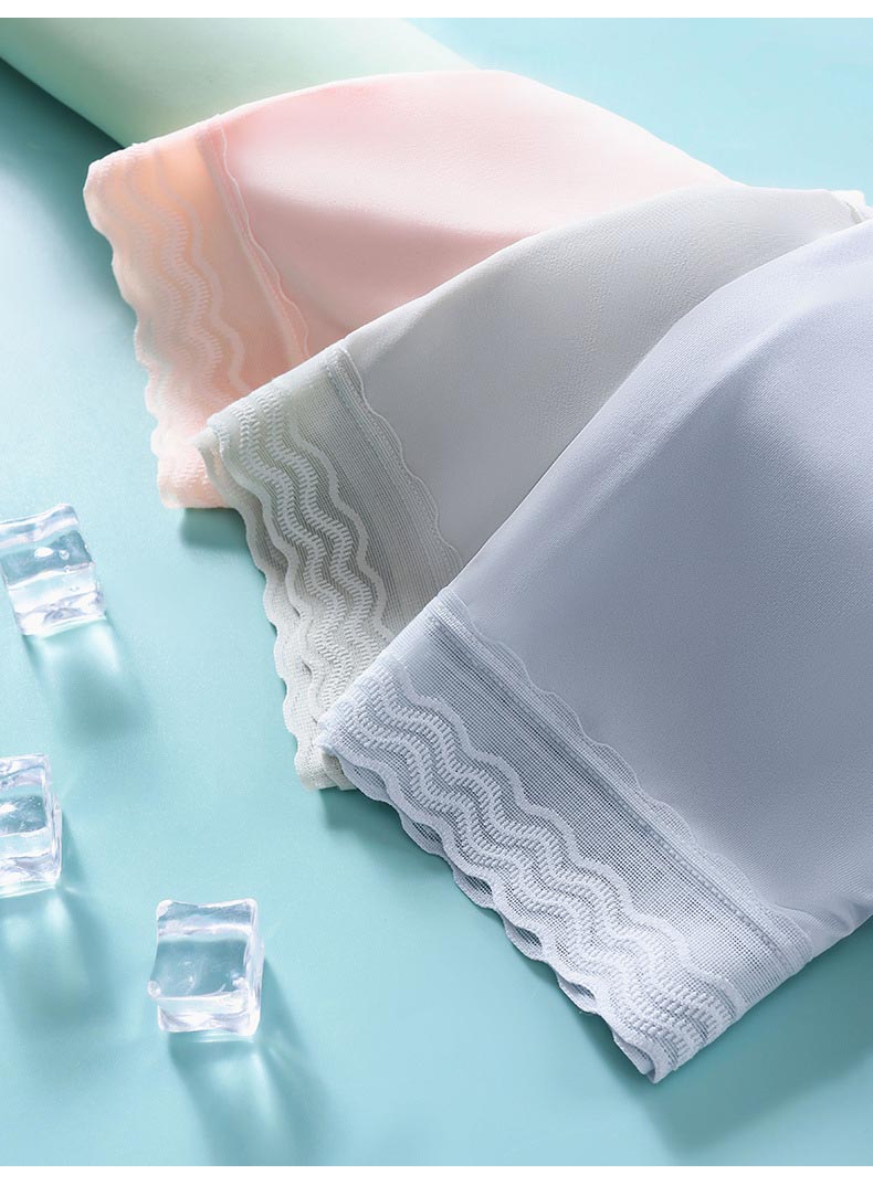 高彈超薄雲感無痕透氣蕾絲波邊三角褲(嫩膚) M-XL