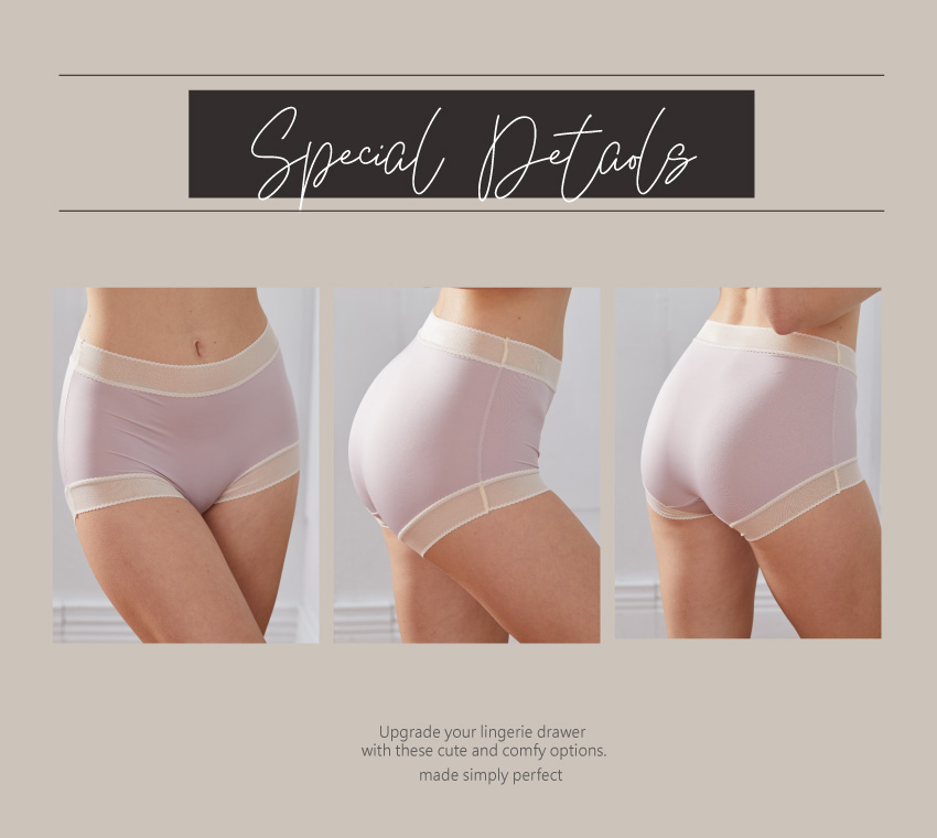 高透氣輕薄抗菌包臀桑蠶絲三角褲 (紫色) M-L