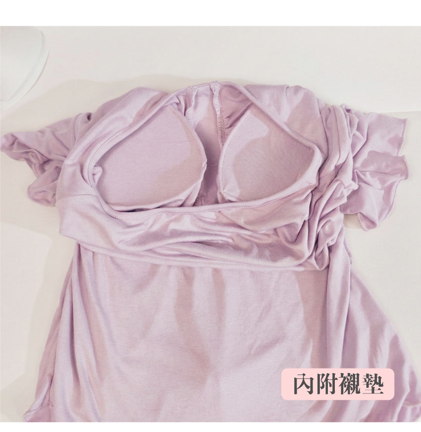 前小交叉網紗蕾絲緞面條低腰三角褲 (紫色) FREE