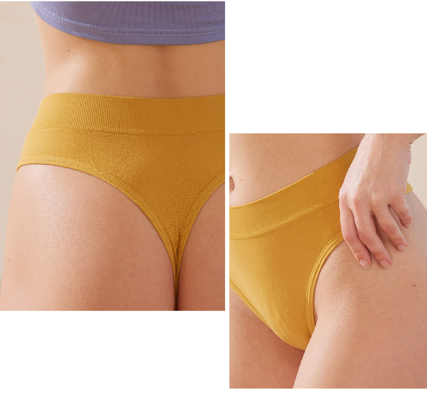 性感隱形運動健身高彈性丁字褲 (酒紅色)