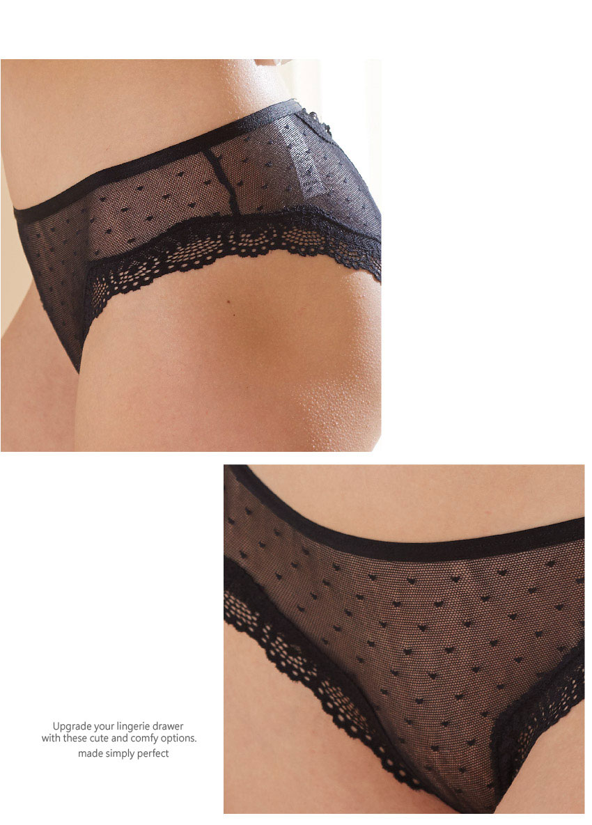 時尚造型愛心飾環性感蕾絲丁字褲 ()