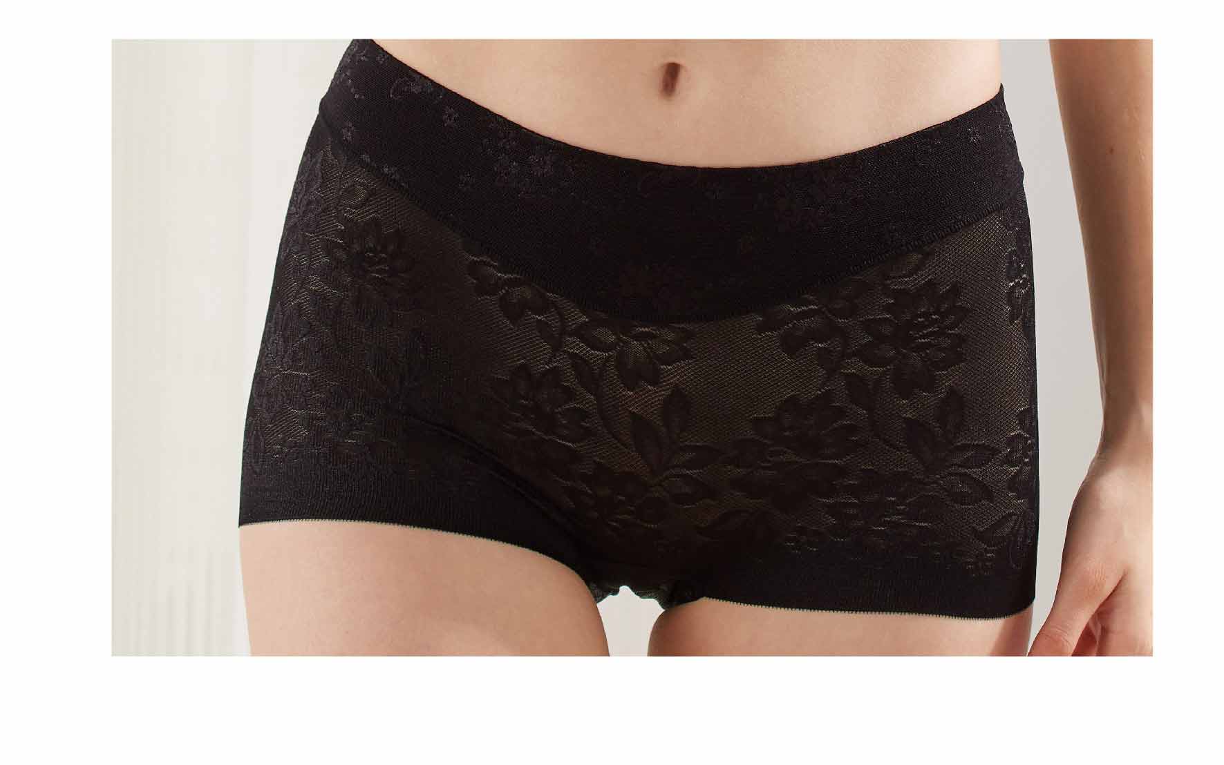 親膚柔感緞面緹花蠶絲高級褲 ()