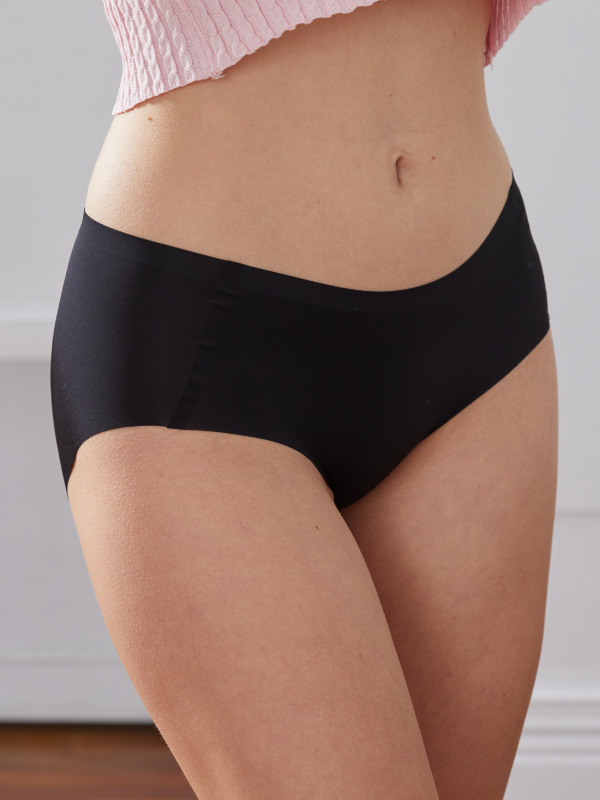 超薄抗菌透氣無痕抑菌三角褲 (黑色)M-L