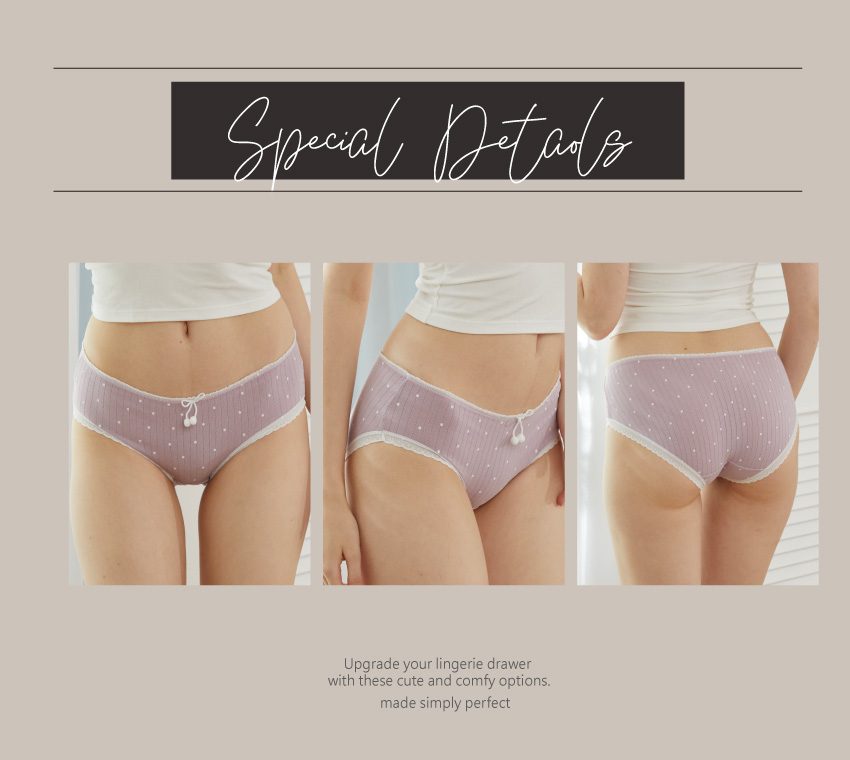Cotton ss 點點莓情棉質三角內褲(紫色)M-XL