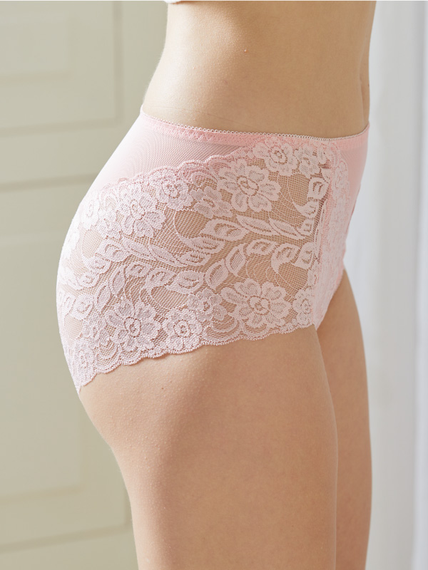 日系精美蕾絲無痕精美內褲 (粉) L~XL