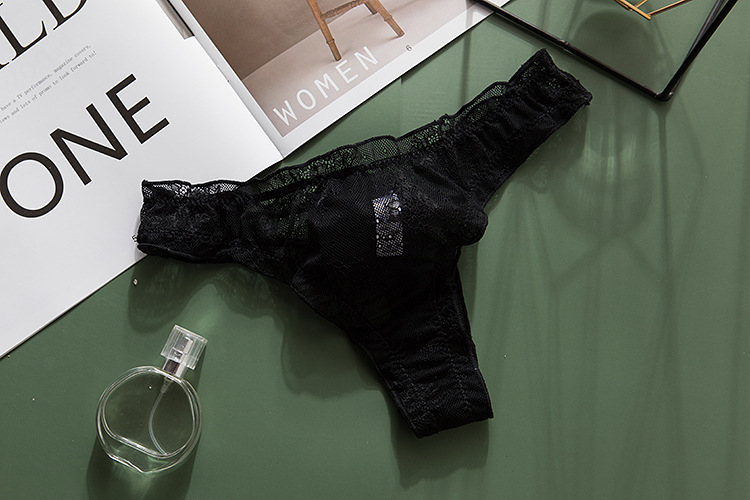 最乖乖蕾絲花邊性感狐狸毛毛丁字褲-可拆卸毛球 (粉色) M-L