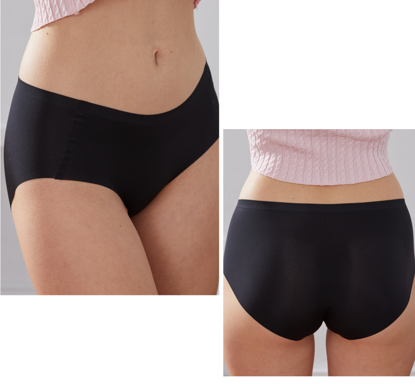 超薄抗菌透氣無痕抑菌三角褲 (粉色)M-L