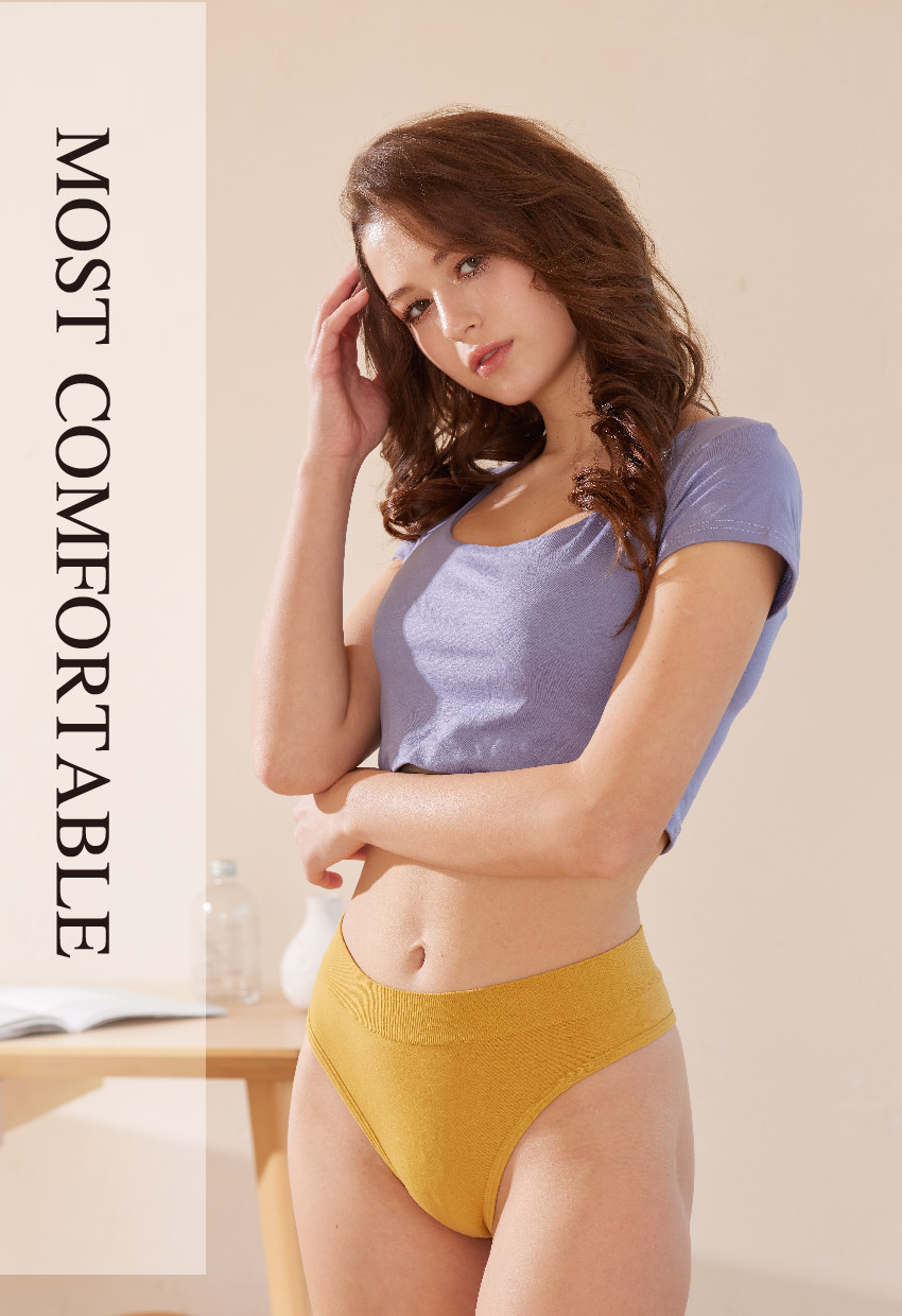 性感隱形運動健身高彈性丁字褲 (酒紅色)