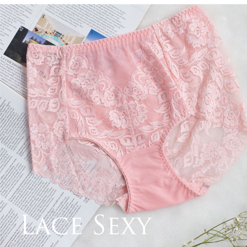 日系精美蕾絲無痕精美內褲 (粉)