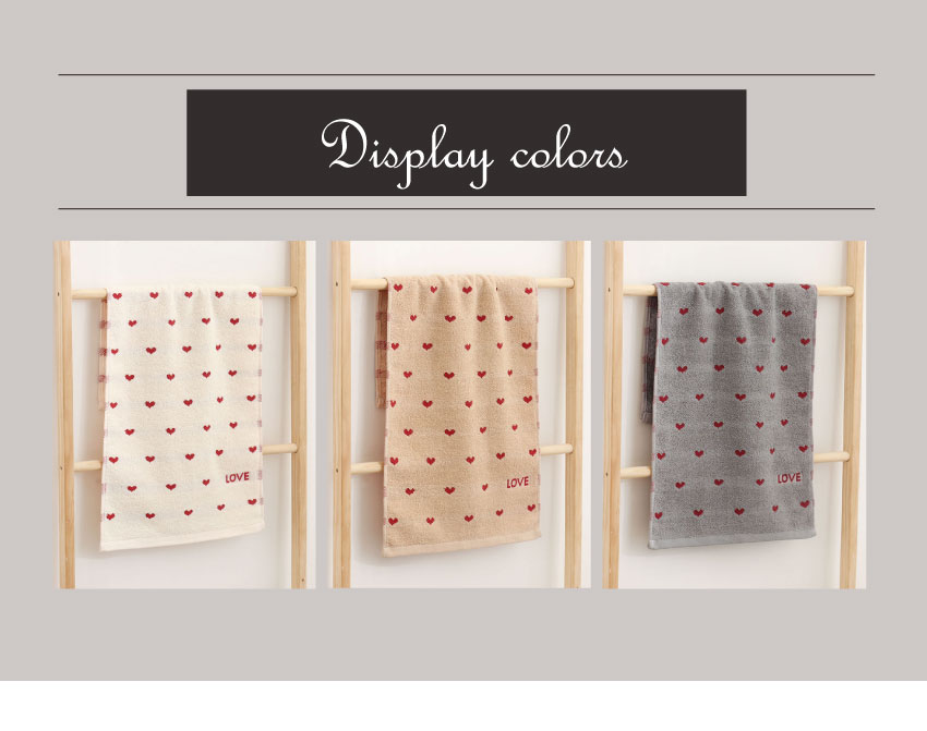 柔軟100%純棉愛心毛巾(白色)