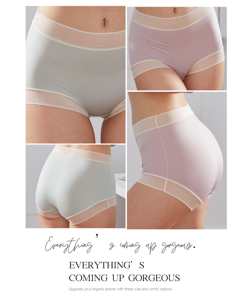 高透氣輕薄抗菌包臀桑蠶絲三角褲 (紫色) M-L