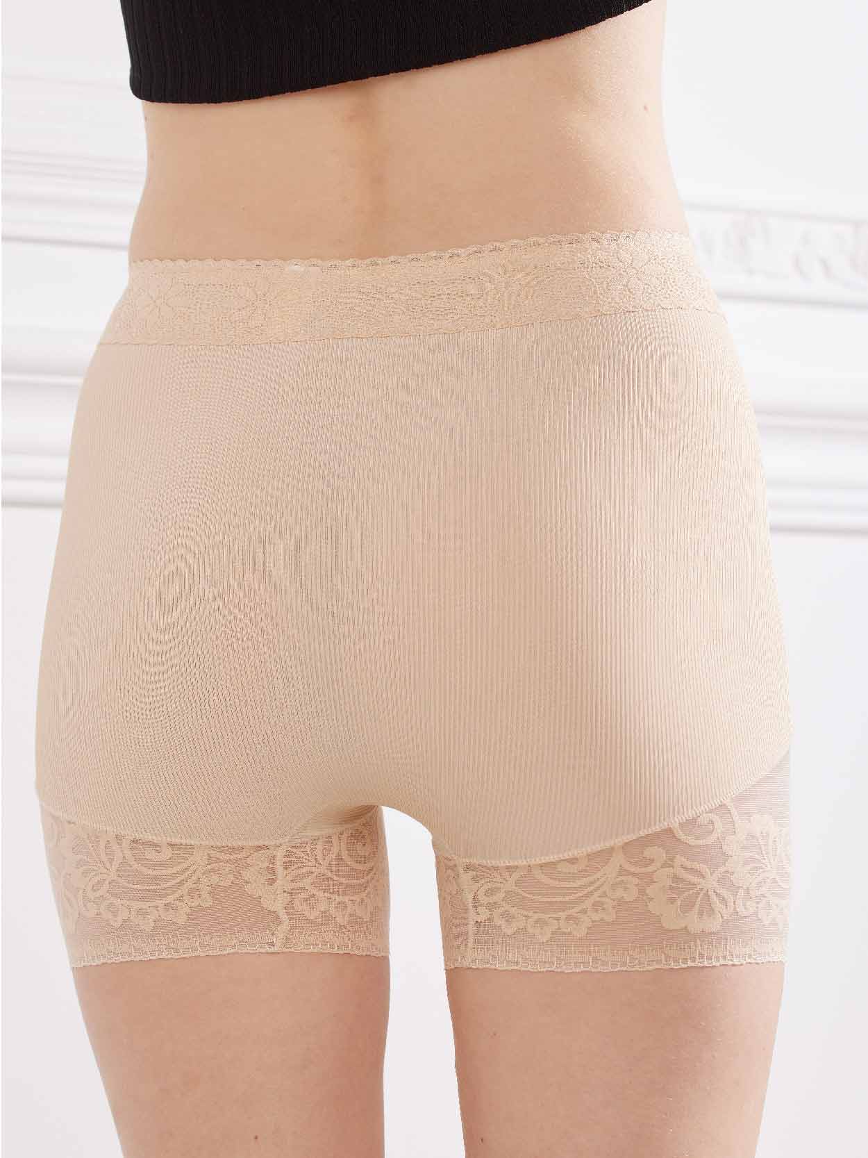 高腰微塑身收小腹修飾安全褲 (膚色)