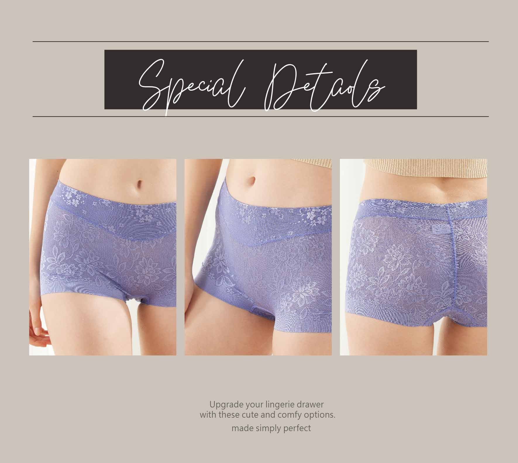 親膚柔感緞面緹花蠶絲高級褲 (天空藍)