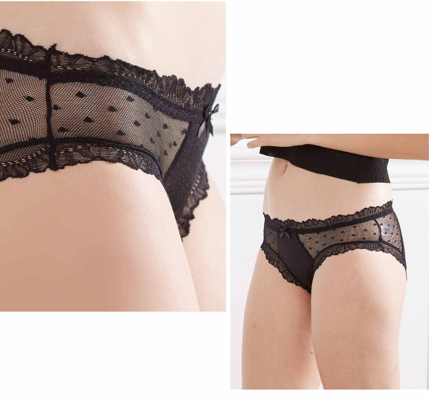 前點點性感蕾絲三角褲
