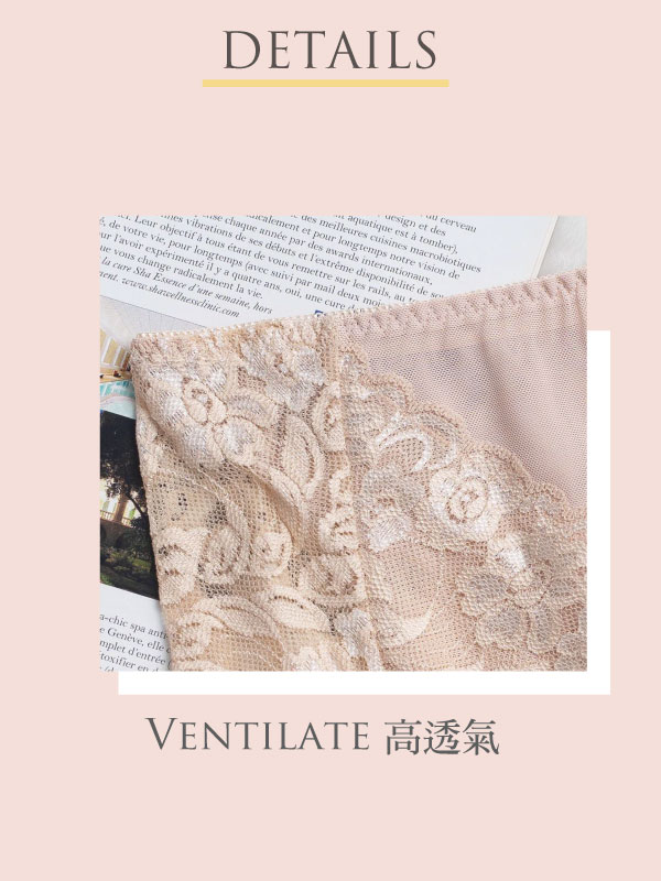 日系精美蕾絲無痕精美內褲 (日本藍) L~XL