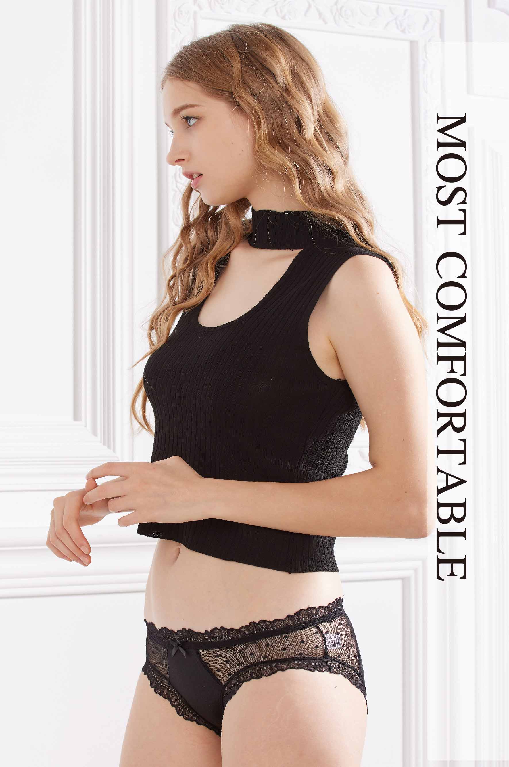 前點點性感蕾絲三角褲