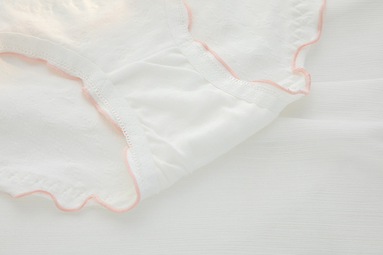 Cotton ss 浪滿格子棉質三角內褲(粉色) L
