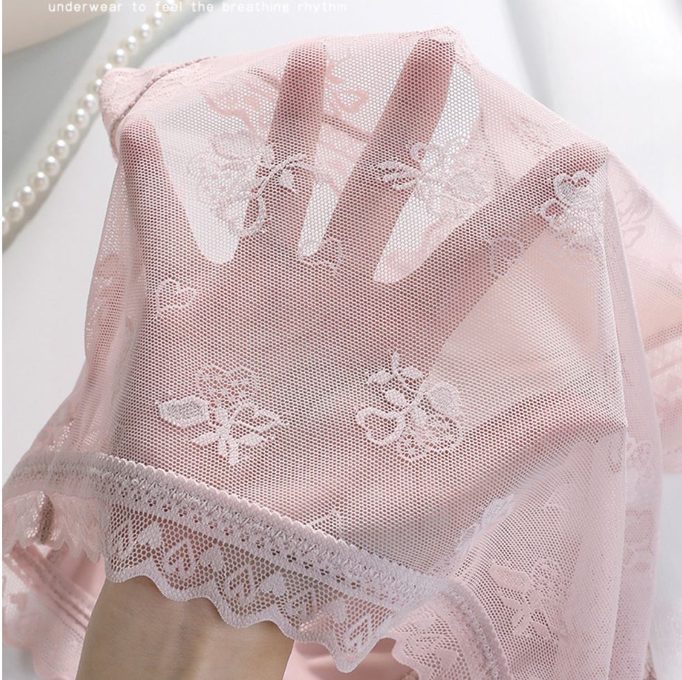 絲滑柔細桑蠶絲舒適三角褲 (粉藕色) L-XL