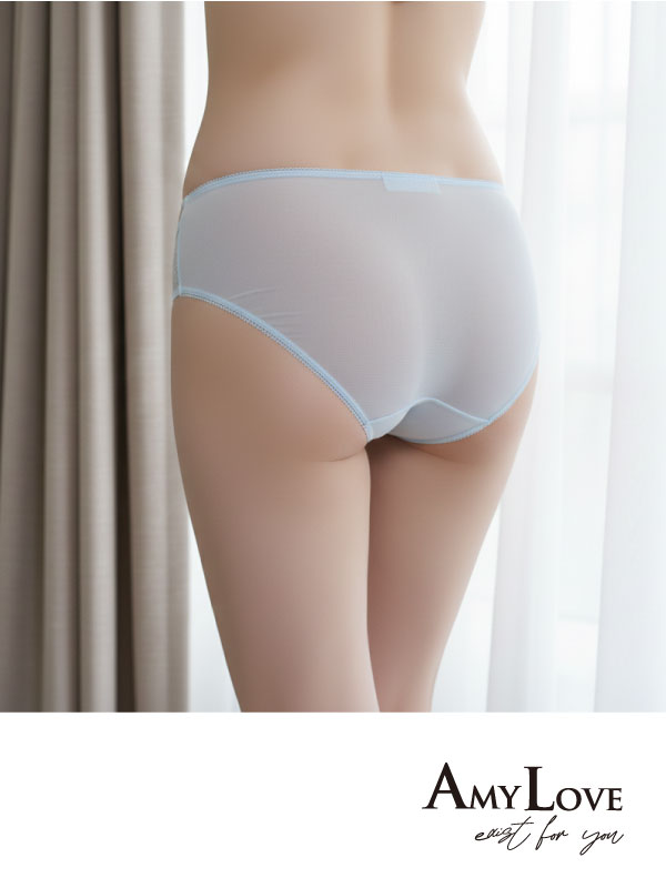 花芯簍空線條低腰三角褲 (淺紫) M-XL