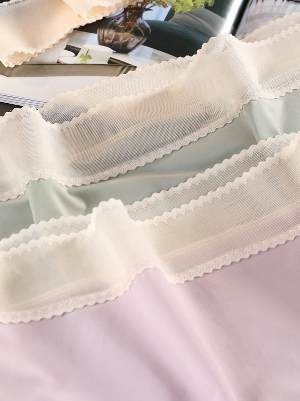 高透氣輕薄抗菌包臀桑蠶絲三角褲 (柔綠色) XL-3XL