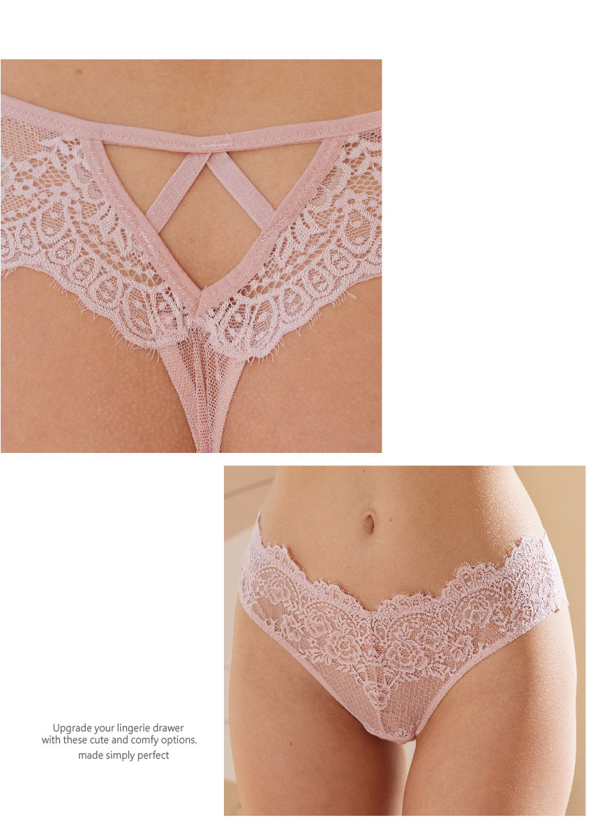 三角造型性感蕾絲丁字褲