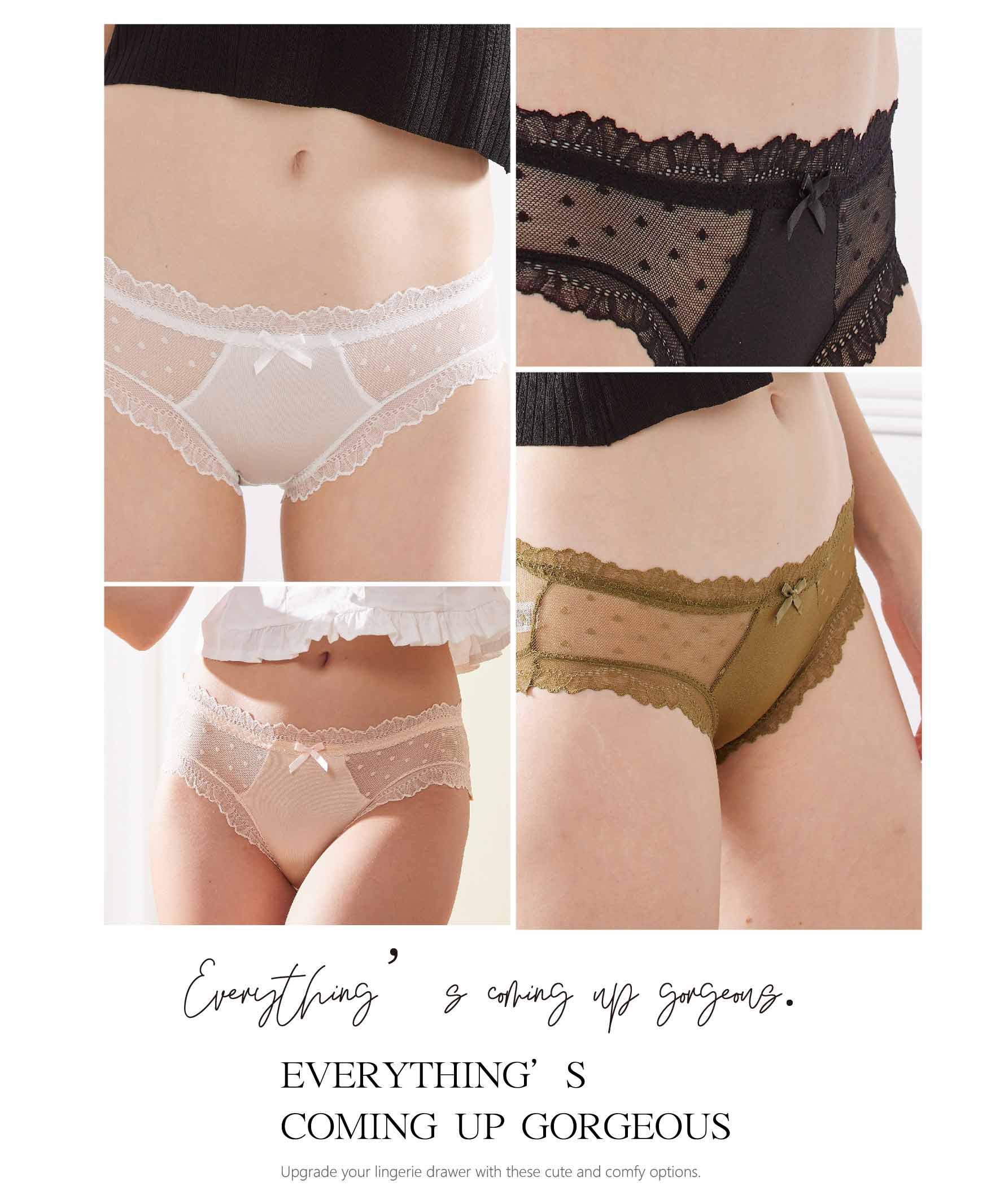 前點點性感蕾絲三角褲