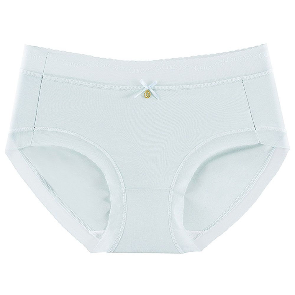 高彈輕柔舒適中腰莫代爾蠶絲褲底三角褲(藍色) FREE