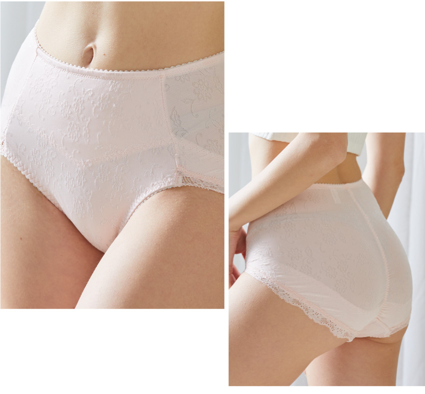 日系提臀中腰修飾褲 (米白色)FREE