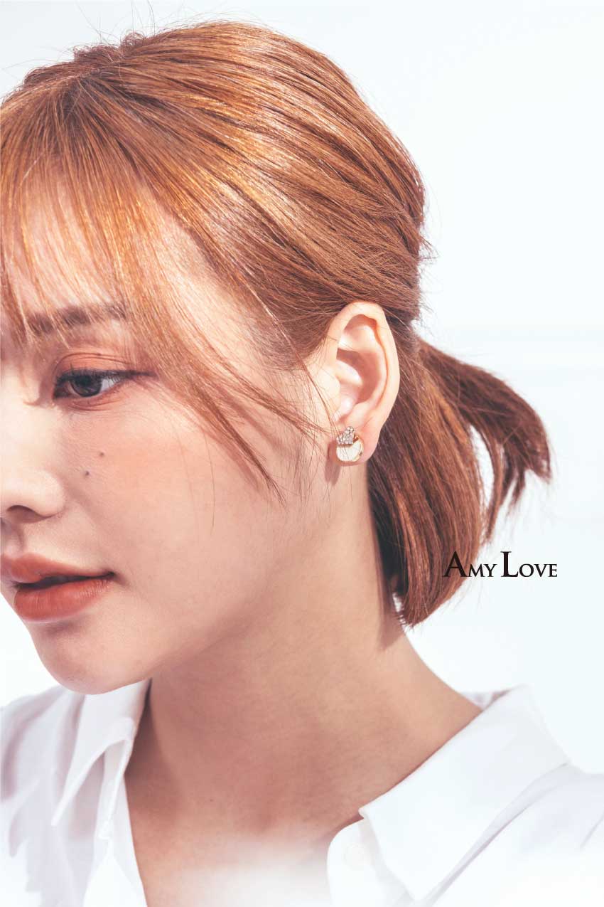 925銀針．陶醉心鑽．銀針耳飾 耳環