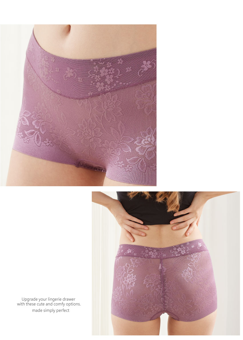 親膚柔感緞面緹花蠶絲高級褲 ()