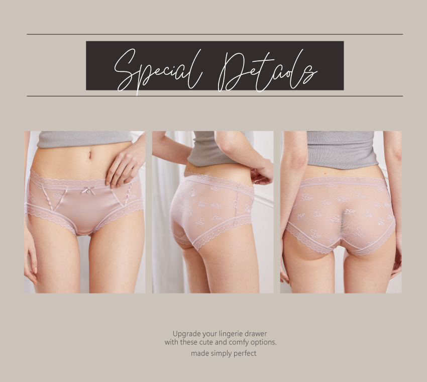 絲滑柔細桑蠶絲舒適三角褲 (粉藕色) L-XL