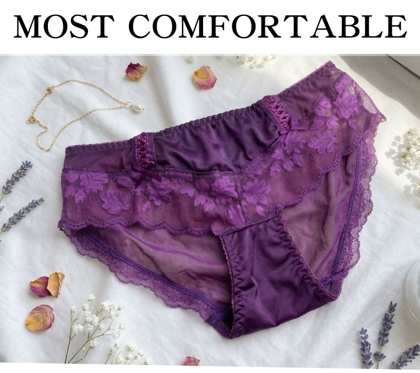 前小交叉網紗蕾絲緞面條低腰三角褲 (咖啡色) FREE