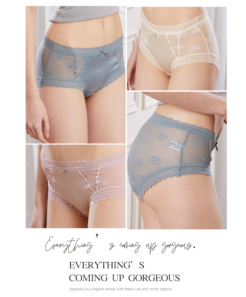 絲滑柔細桑蠶絲舒適三角褲 (粉藕色) L-XL