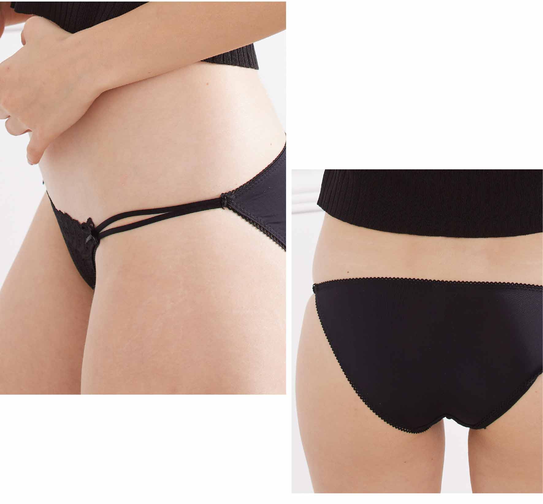 性感細條蕾絲包臀三角褲 (紅色)