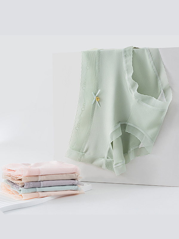 高彈輕柔舒適中腰莫代爾蠶絲褲底三角褲(紫色) M-2XL