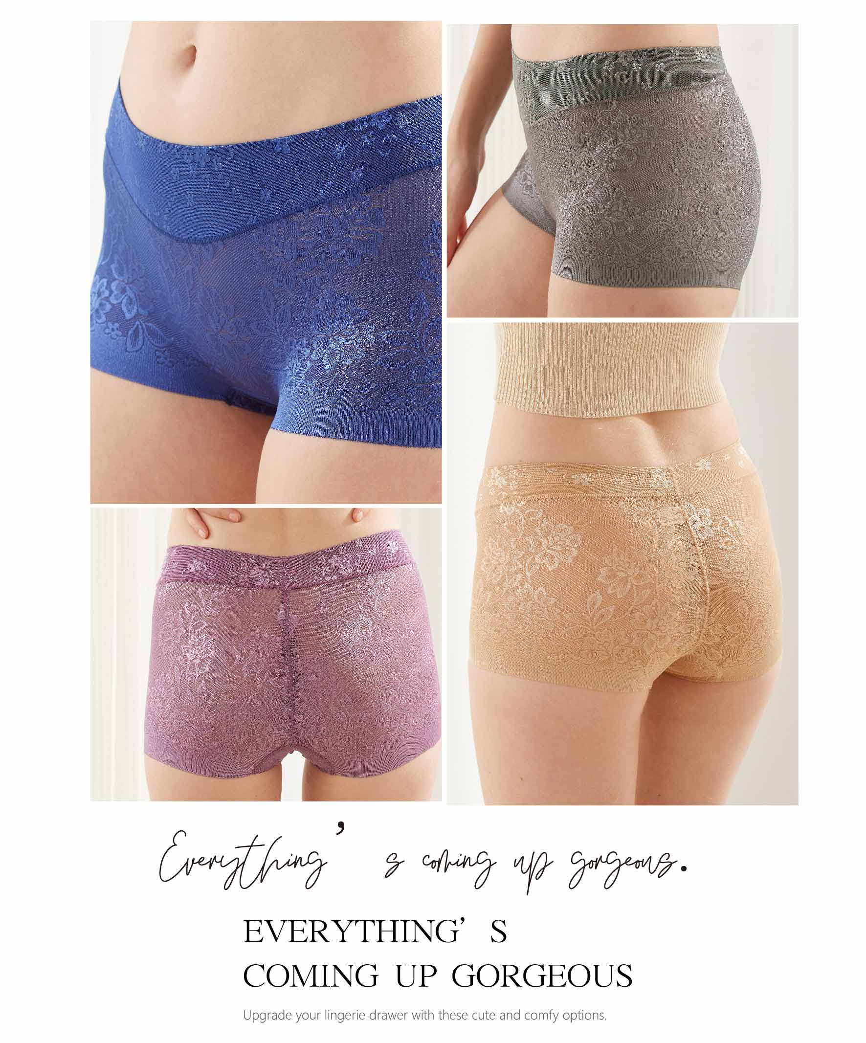 親膚柔感緞面緹花蠶絲高級褲 (黑色)