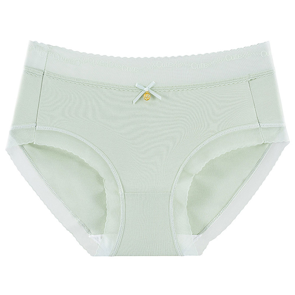 高彈輕柔舒適中腰莫代爾蠶絲褲底三角褲(藍色) FREE