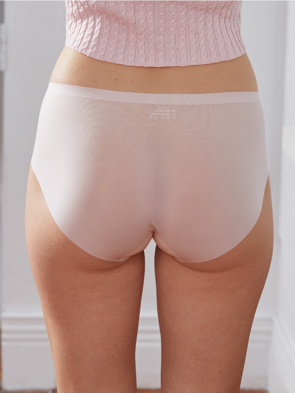 超薄抗菌透氣無痕抑菌三角褲 (粉色)M-L