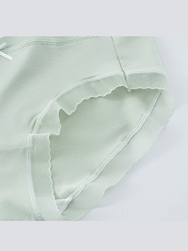 高彈輕柔舒適中腰莫代爾蠶絲褲底三角褲(紫色) M-2XL