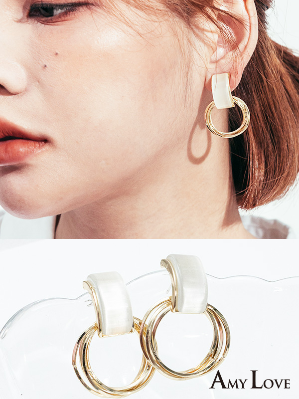 現貨|925銀針.幾何方形貓眼石.銀針耳飾 耳環